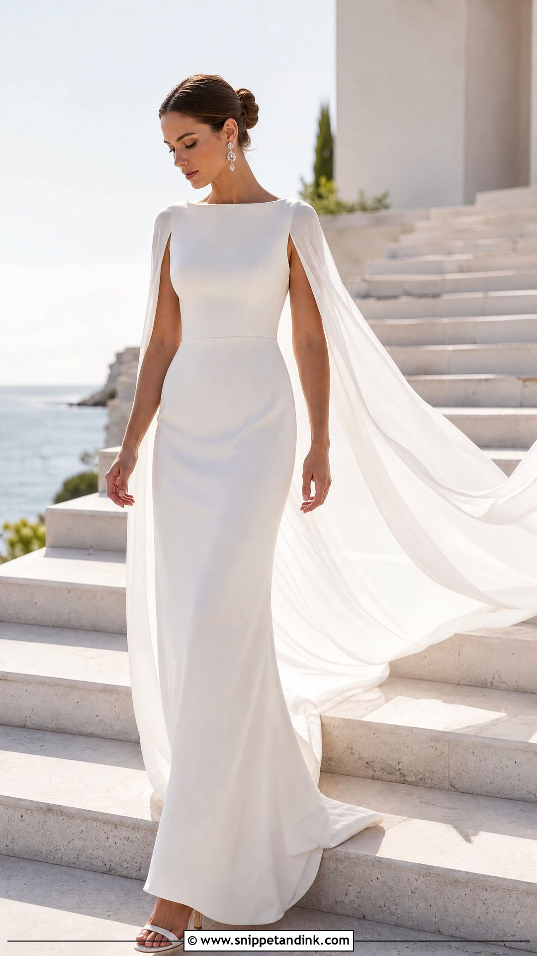 Cape Greek Style Wedding Dress - Snippet and Ink - 25 Greek Style Wedding Dress Ideas