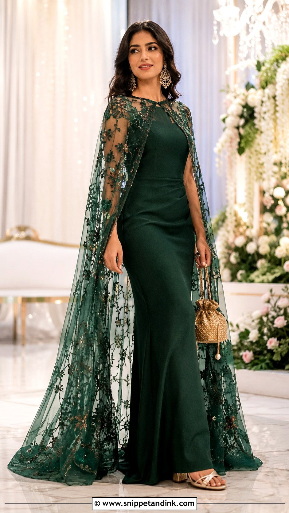 Cape Indo Western Gown For Indian Wedding - Snippet and Ink - 20 Indo Western Gowns Indian Weddings