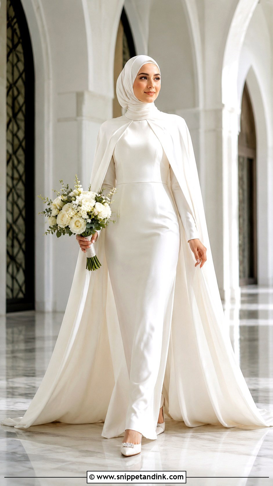 Cape Islamic Wedding Dress With Hijab - Snippet and Ink - 25 Islamic Wedding Dress Hijab Bride Ideas