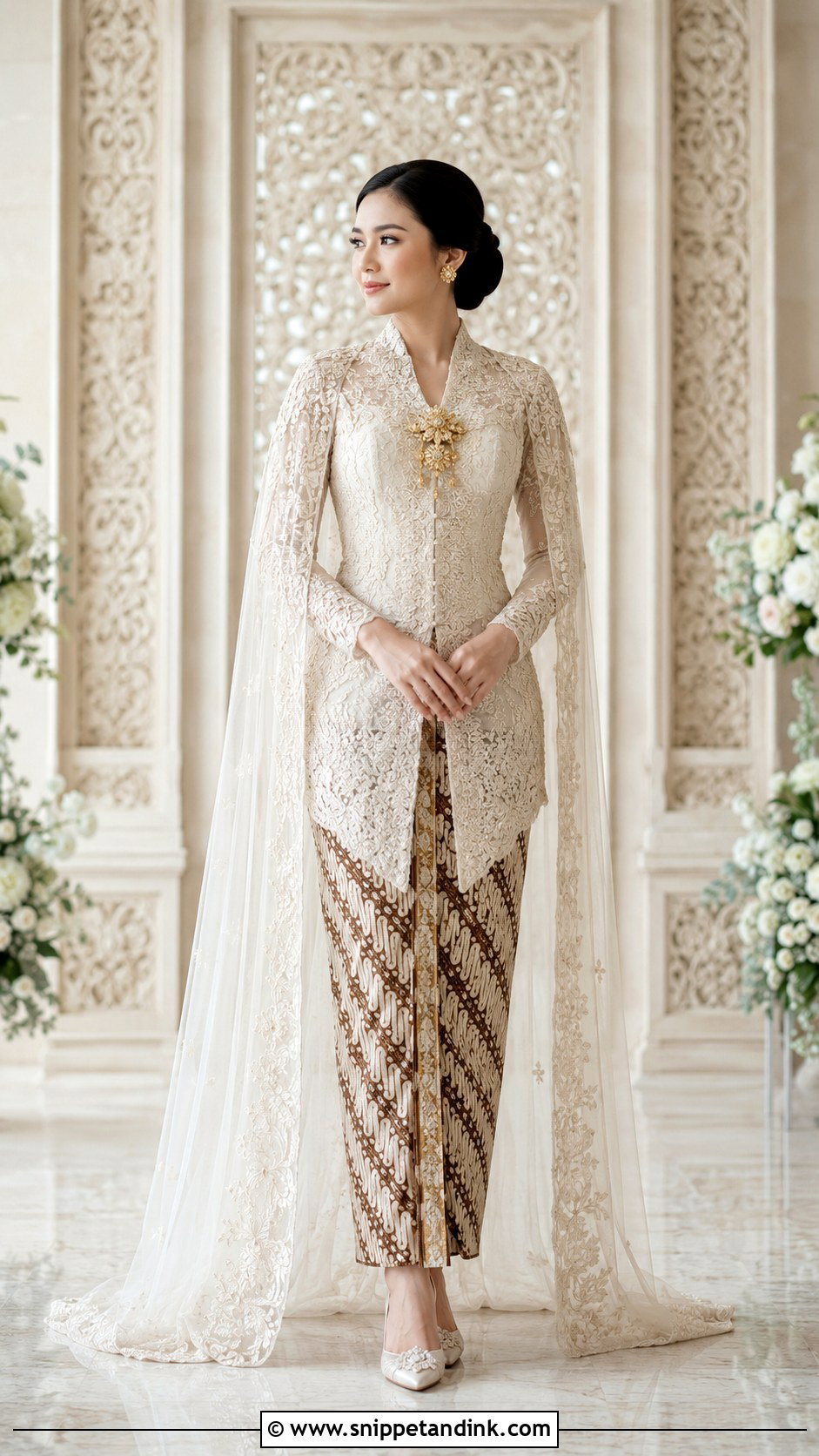Cape Javanese Wedding Kebaya - Snippet and Ink - 20 Javanese Wedding Outfit Ideas