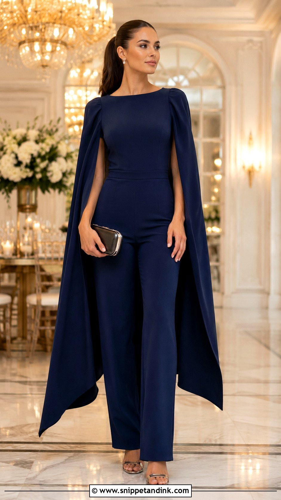 Cape Jumpsuit Wedding Outfit - Snippet and Ink - 25 Classy Jumpsuit Wedding Outfits