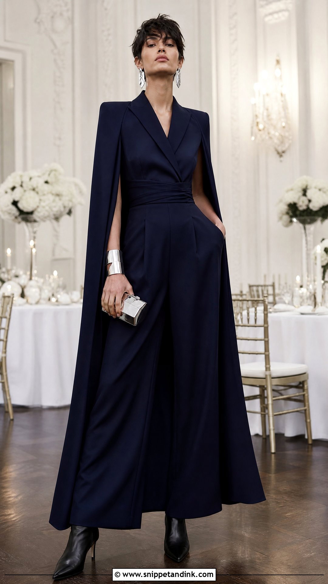 Cape Jumpsuit Wedding Outfit - Snippet and Ink - 20 Unisex Wedding Outfit Ideas