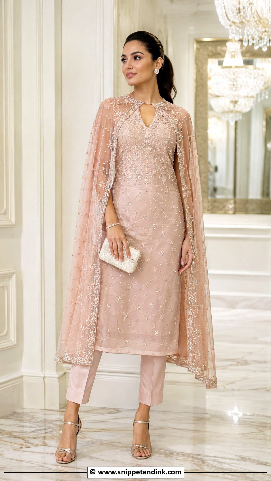 Cape Kurta Set - Snippet and Ink - 25 Wedding Kurta Set for Women Ideas