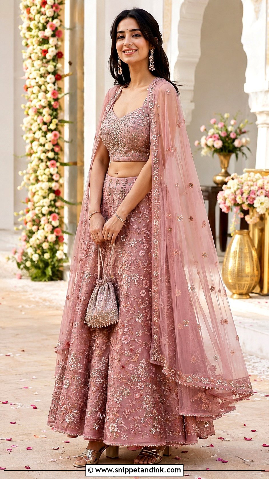 Cape Lehenga Baraat Outfit - Snippet and Ink - 20 Baraat Outfits for Sisters