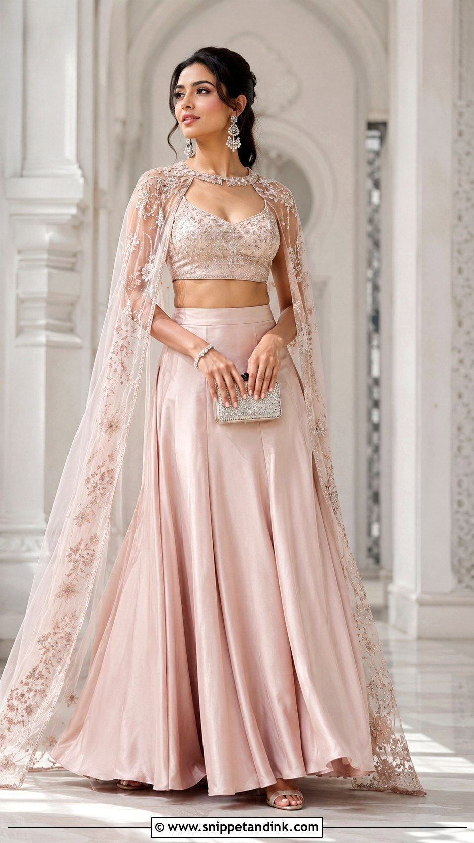 Cape Lehenga Choli - Snippet and Ink - 20 Wedding Choli Ideas
