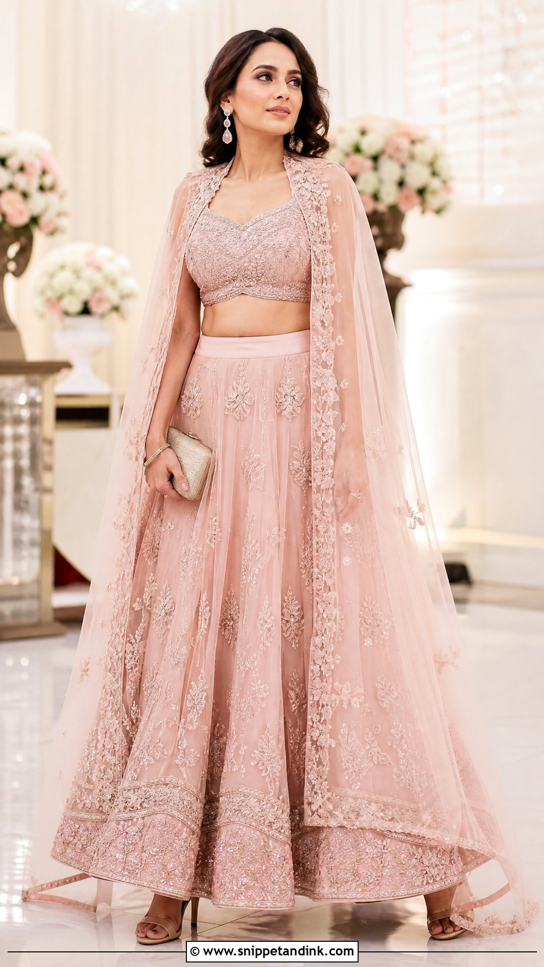 Cape Lehenga Dress - Snippet and Ink - 25 Indian Wedding Function Dresses