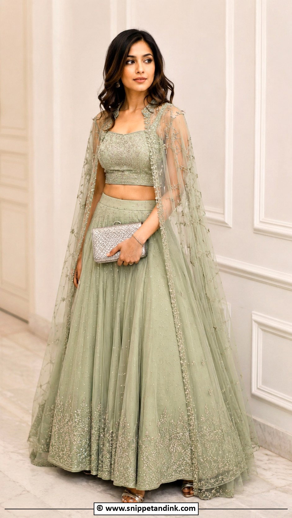 Cape Lehenga Dress - Snippet and Ink - 30 Desi Wedding Dresses