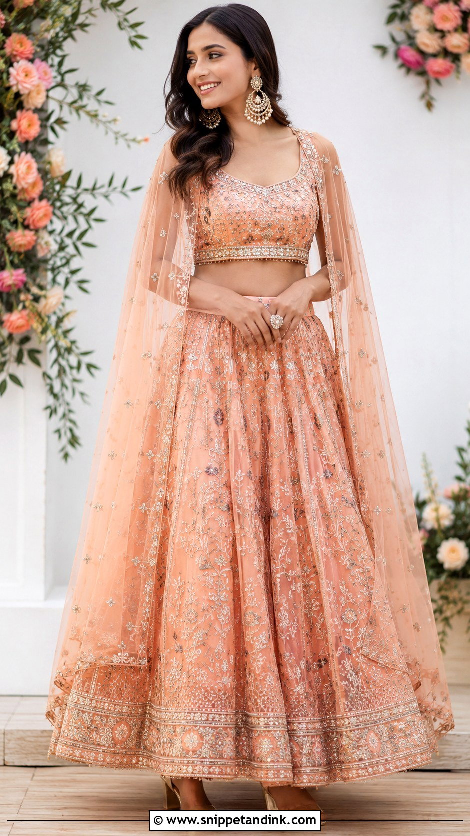 Cape Lehenga For Bride Sister - Snippet and Ink - 25 Mehndi Dresses for Bride Sister
