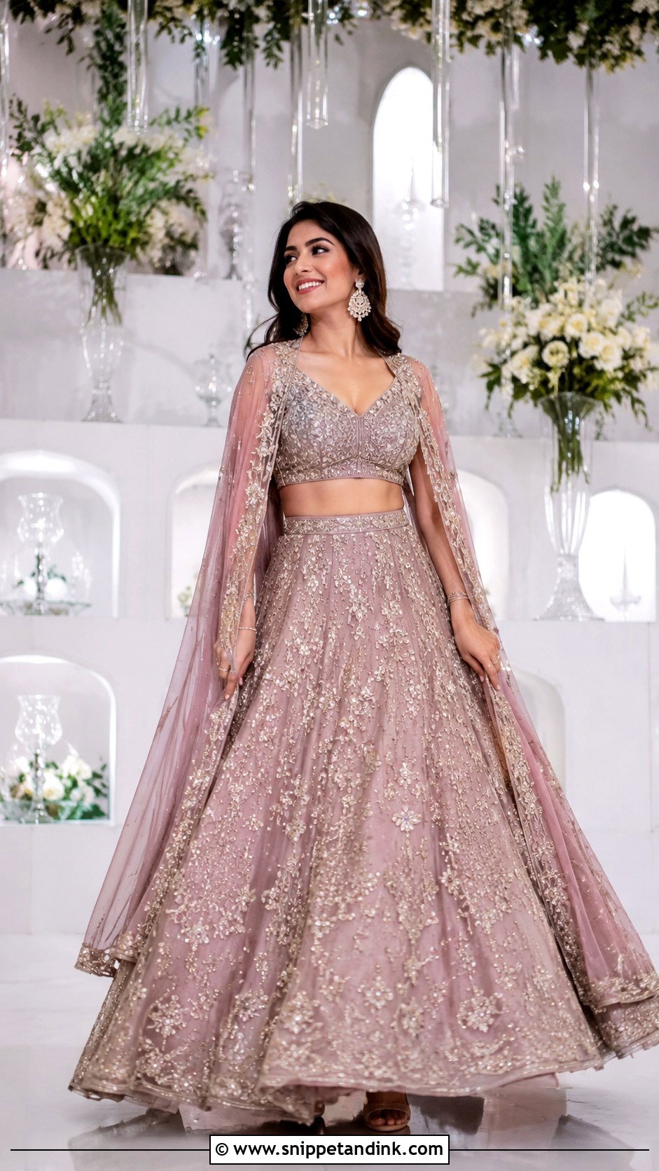 Cape Lehenga For Bride - Snippet and Ink - 25 Sangeet Outfit for Bride Ideas