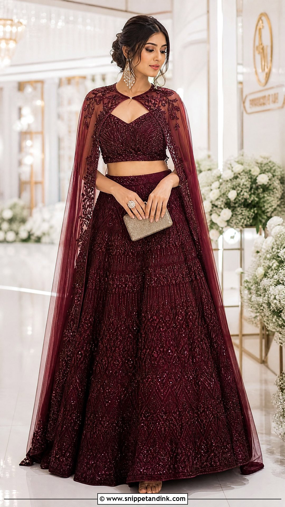 Cape Lehenga For Indian Wedding - Snippet and Ink - 25 Indian Wedding Dresses for Girls