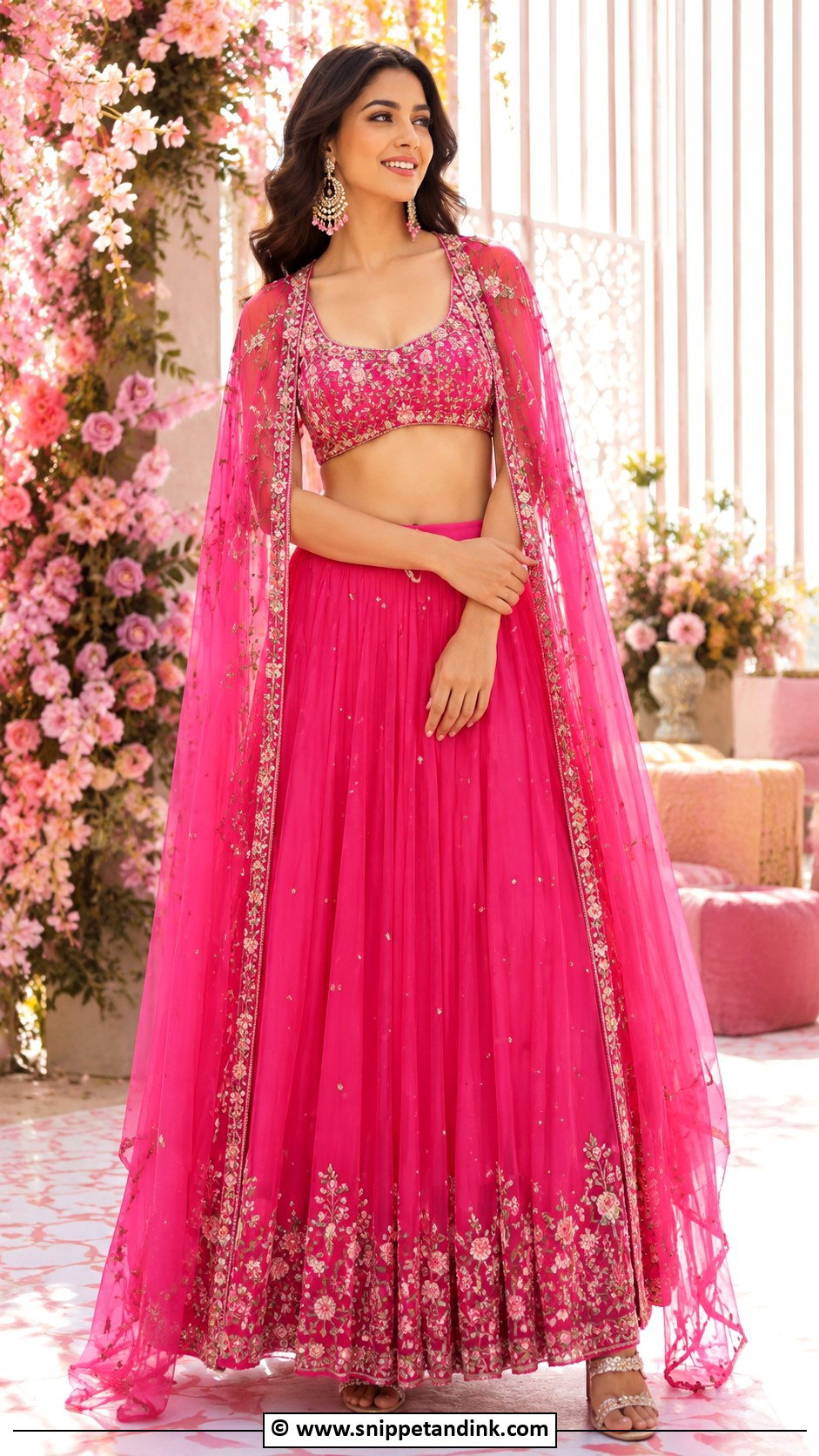 Cape Lehenga For Mehendi - Snippet and Ink - 30 Mehendi Dress Ideas