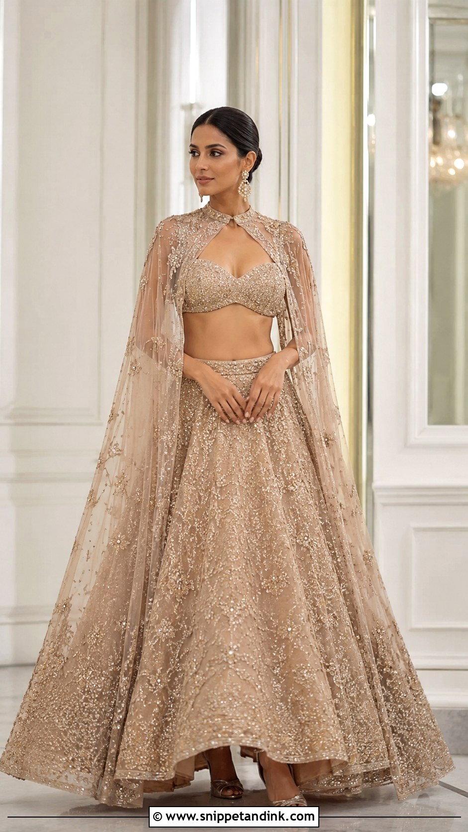 Cape Lehenga For Reception - Snippet and Ink - 25 Indian Weddings Shadi Outfits