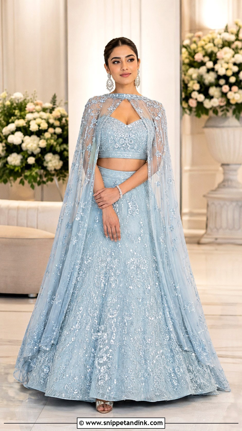 Cape Lehenga For Roka Bride - Snippet and Ink - 25 Roka Dresses for Bride