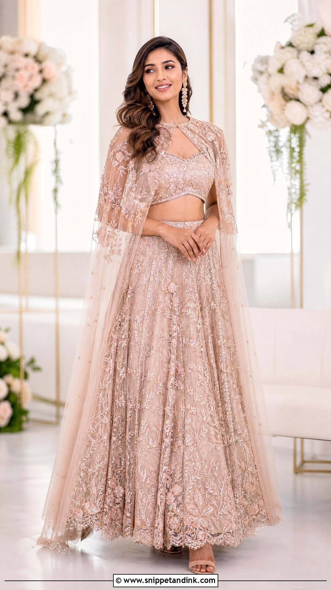 Cape Lehenga For Sister Wedding - Snippet and Ink - 25 Wedding Wear for Sister Ideas