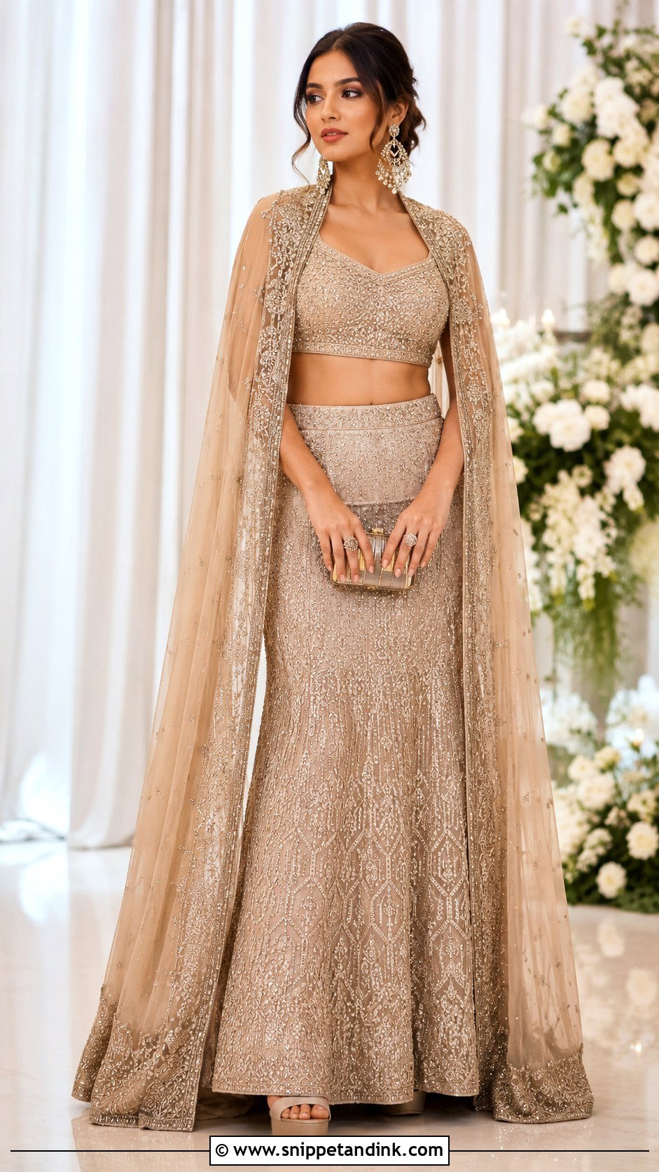 Cape Lehenga Indian Wedding Dress - Snippet and Ink - 20 Indian Wedding Dresses Women