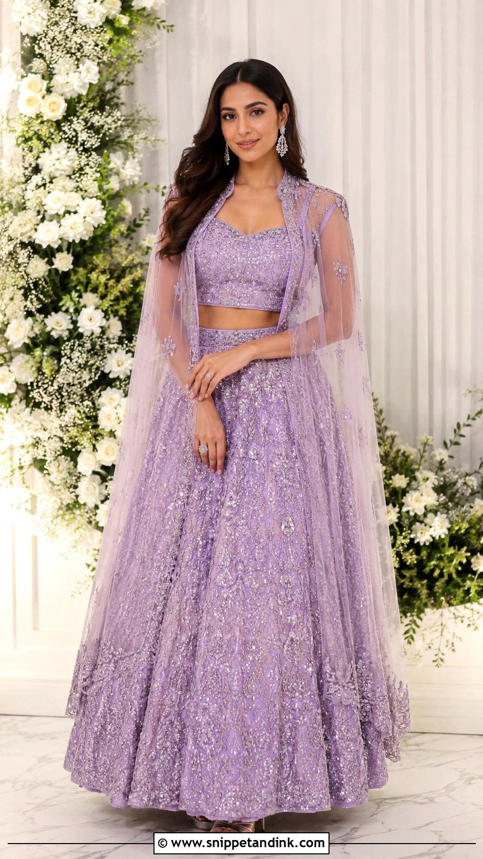 Cape Lehenga Outfit - Snippet and Ink - 25 Latest Indian Wedding Outfits for Women