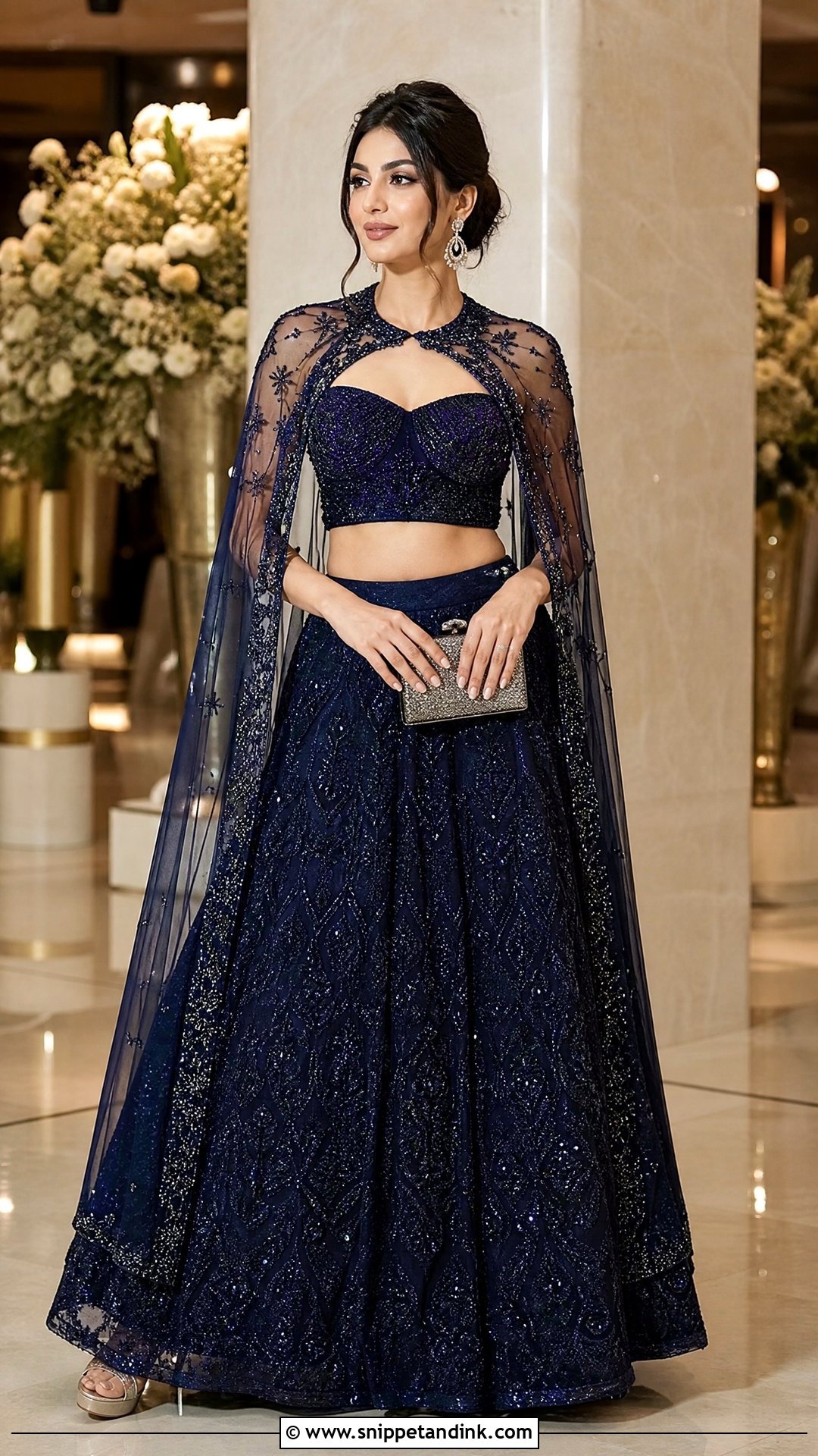 Cape Lehenga Outfit - Snippet and Ink - 25 Trending Indian Wedding Outfits