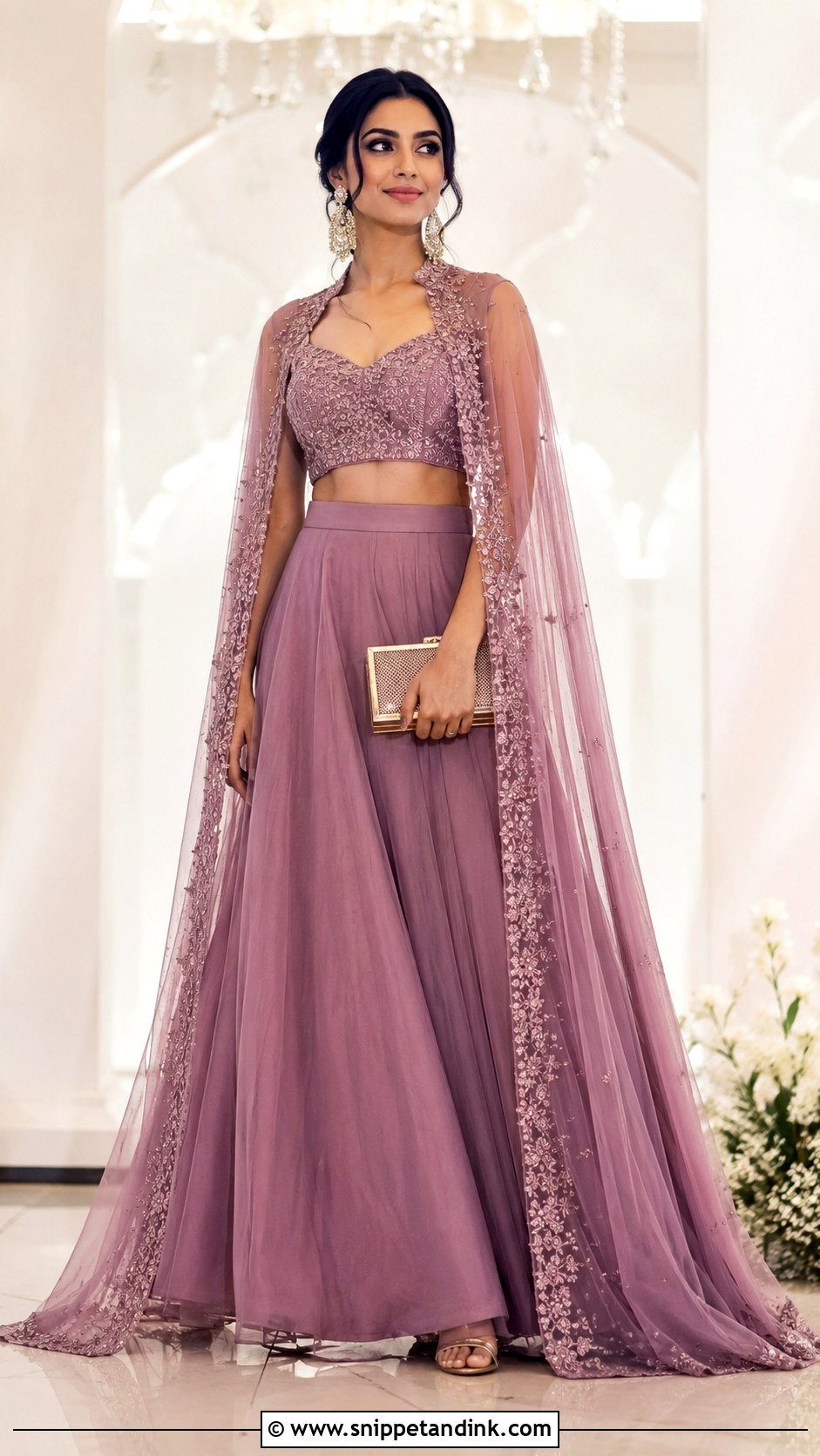 Cape Lehenga Outfit - Snippet and Ink - 20 Indian Marriage Outfits for Women