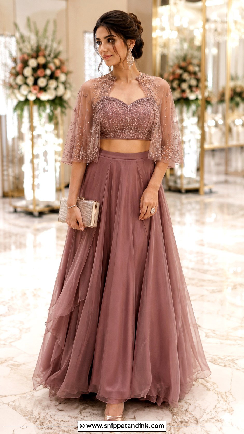 Cape Lehenga Reception Bhabhi Look - Snippet and Ink - 20 Bhabhi Look in Wedding Ideas