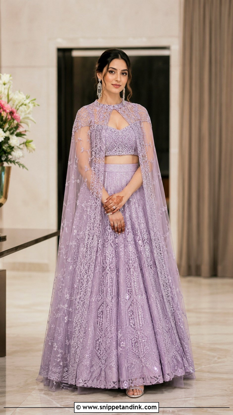 Cape Lehenga Roka Outfit - Snippet and Ink - 30 Roka Outfits for Bride