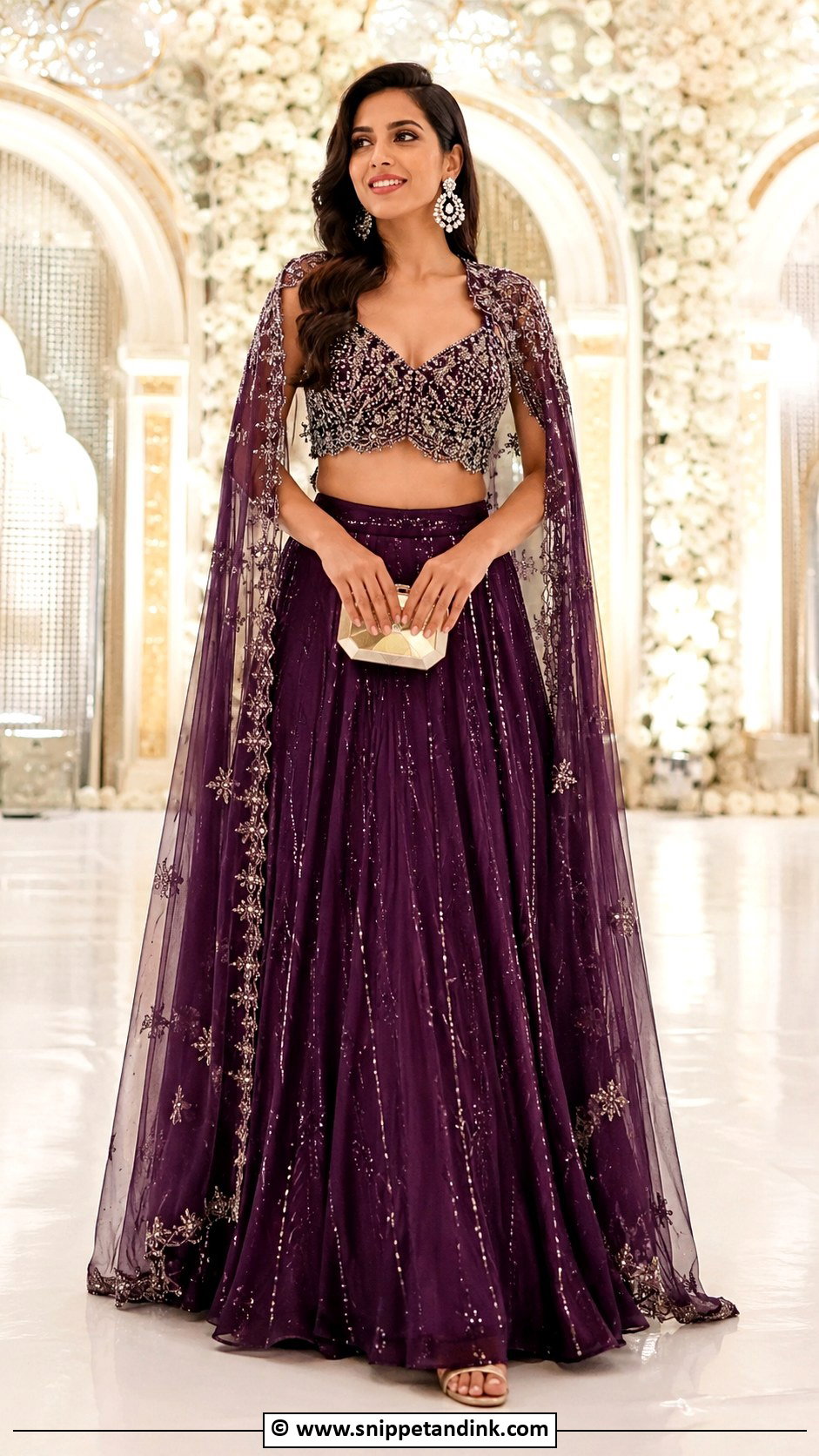 Cape Lehenga Sangeet Outfit - Snippet and Ink - 30 Sangeet Outfits for Women
