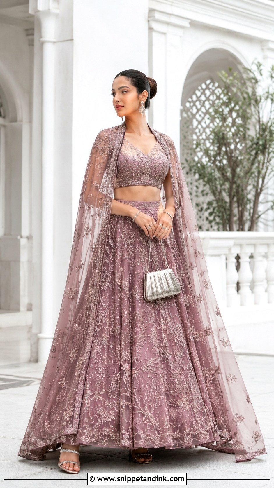 Cape Lehenga Shadi Dress - Snippet and Ink - 20 Indian Shadi Dresses
