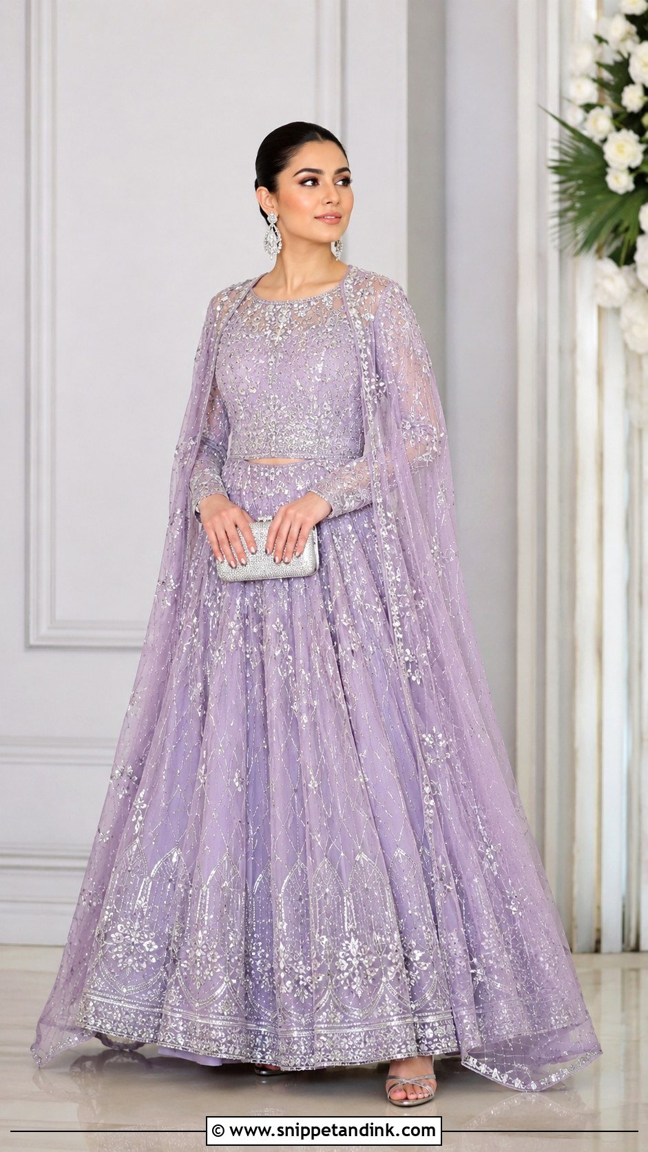 Cape Lehenga Wedding Dress - Snippet and Ink - 30 Indian Muslim Wedding Dresses