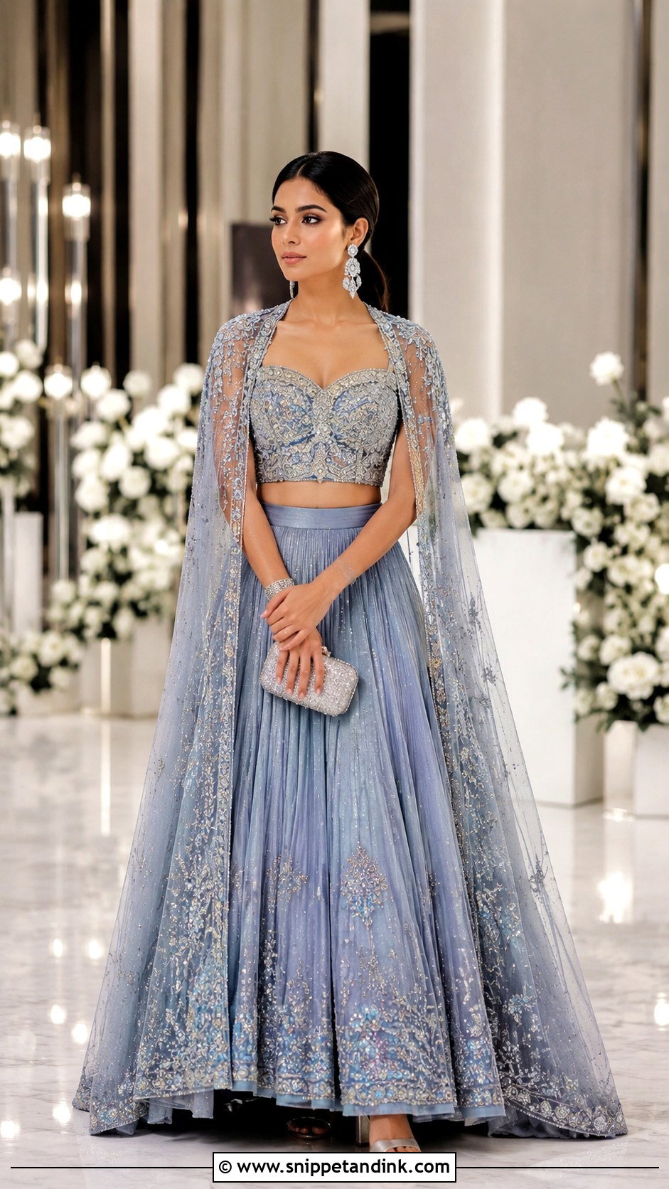 Cape Lehenga Wedding Dress - Snippet and Ink - 20 Indian Girls Wedding Dresses