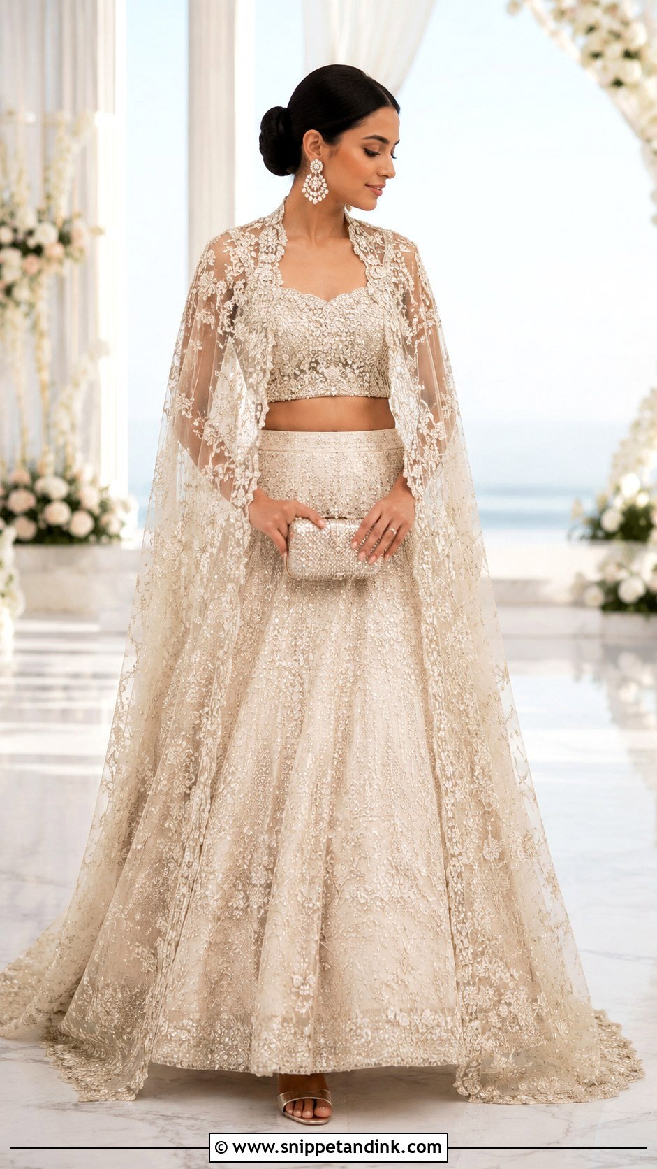 Cape Lehenga Wedding Dress - Snippet and Ink - 30 Asian Wedding Dress Ideas