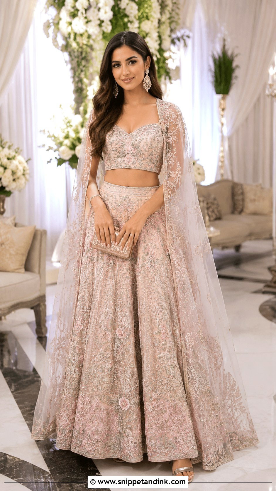 Cape Lehenga Wedding Outfit - Snippet and Ink - 25 Indo Western Wedding Outfits Women
