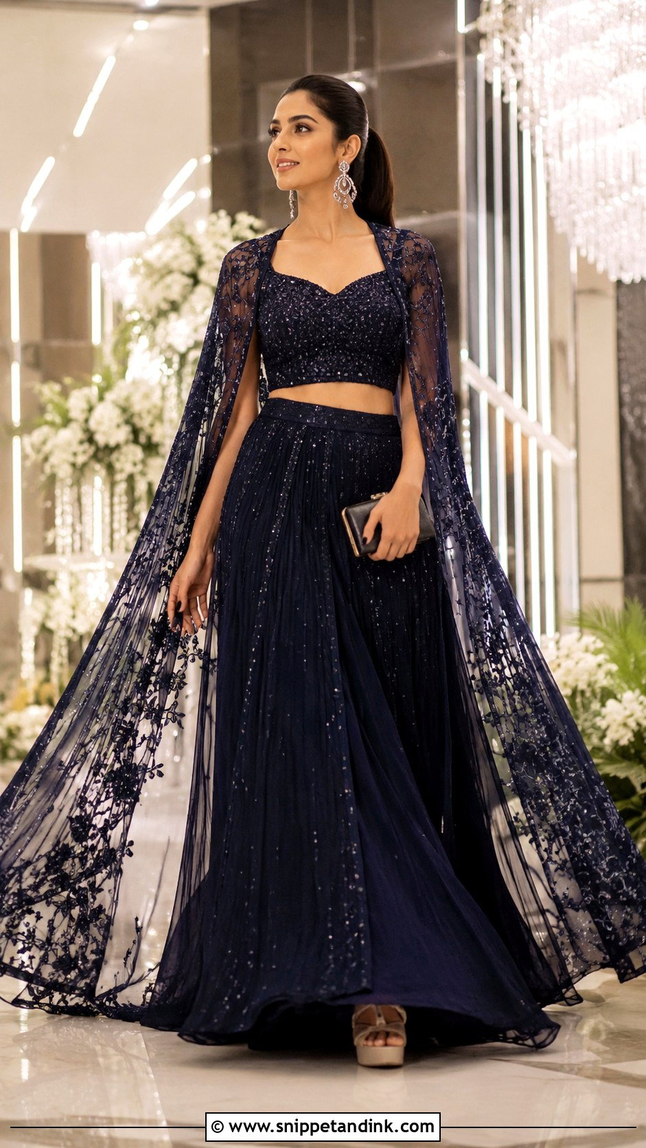 Cape Lehenga for Marriage Function - Snippet and Ink - 20 Dress for Marriage Function Ideas