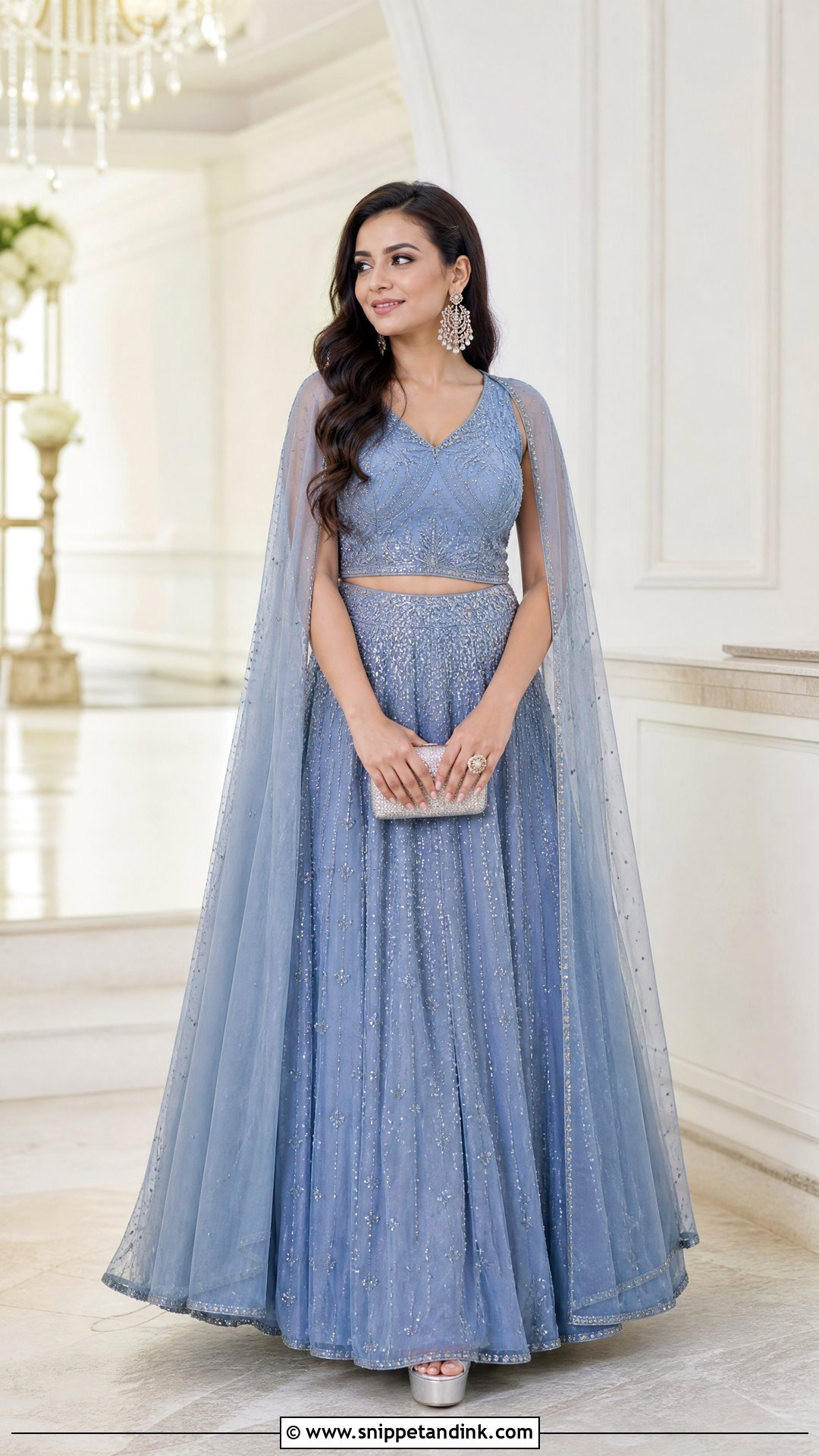 Cape Lehenga for Sagan - Snippet and Ink - 20 Sagan Outfits for Bride