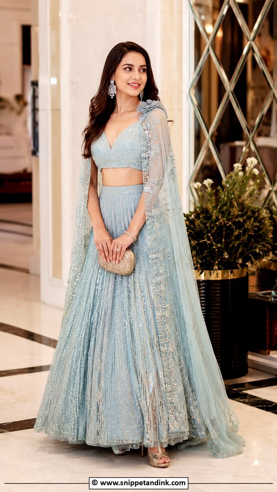 Cape Lehenga - Snippet and Ink - 30 Desi Wedding Outfits