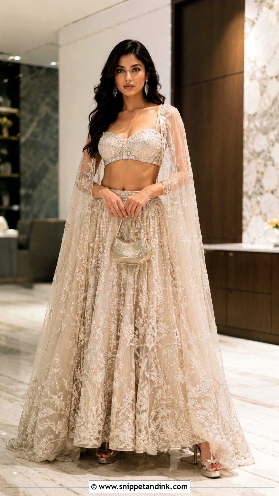 Cape Lengha Choli - Snippet and Ink - 25 Modern Wedding Lengha Choli Ideas