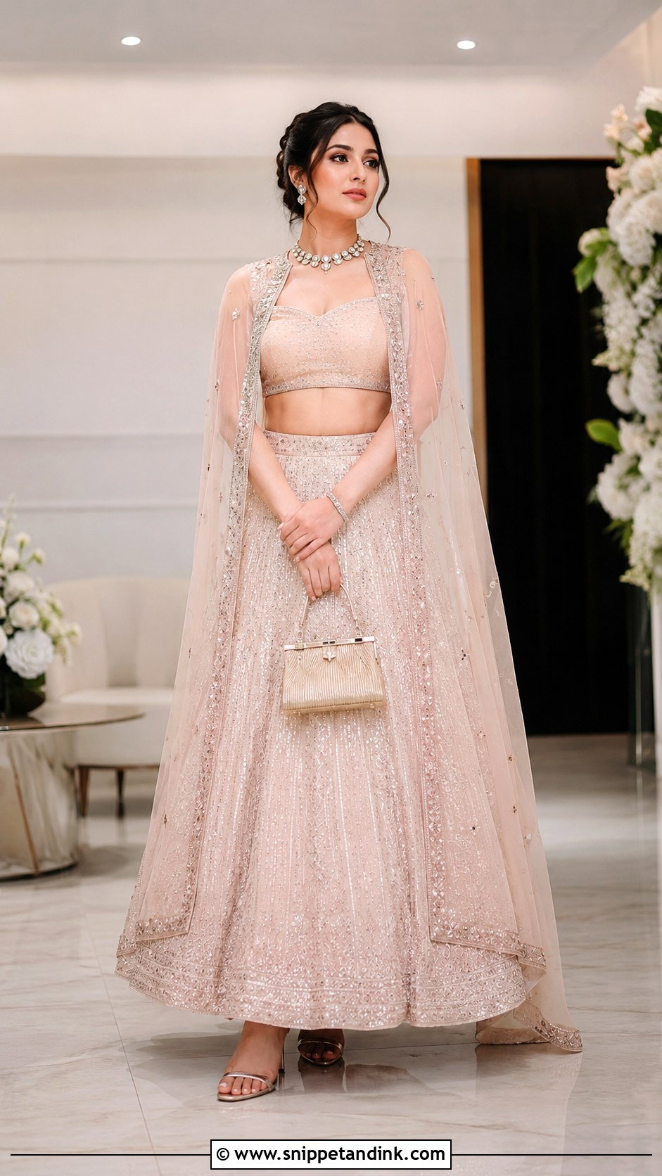 Cape Lengha Dupatta Drape - Snippet and Ink - 20 Lengha Draping Styles