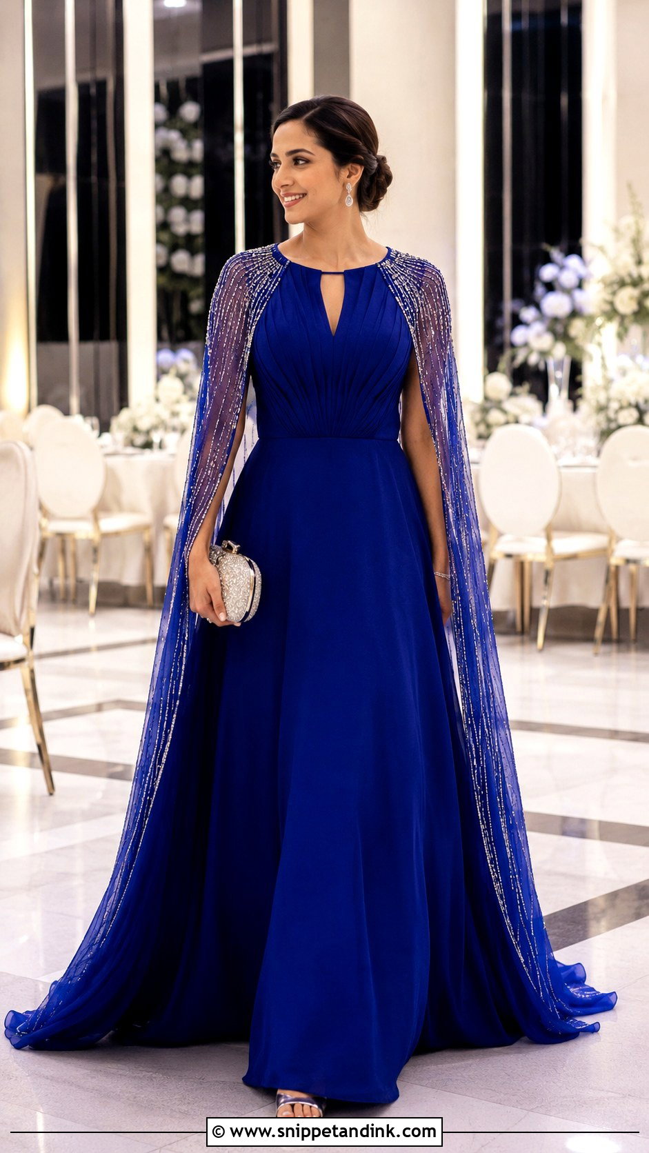Cape Long Frock for Wedding - Snippet and Ink - 20 Long Frock for Wedding Ideas