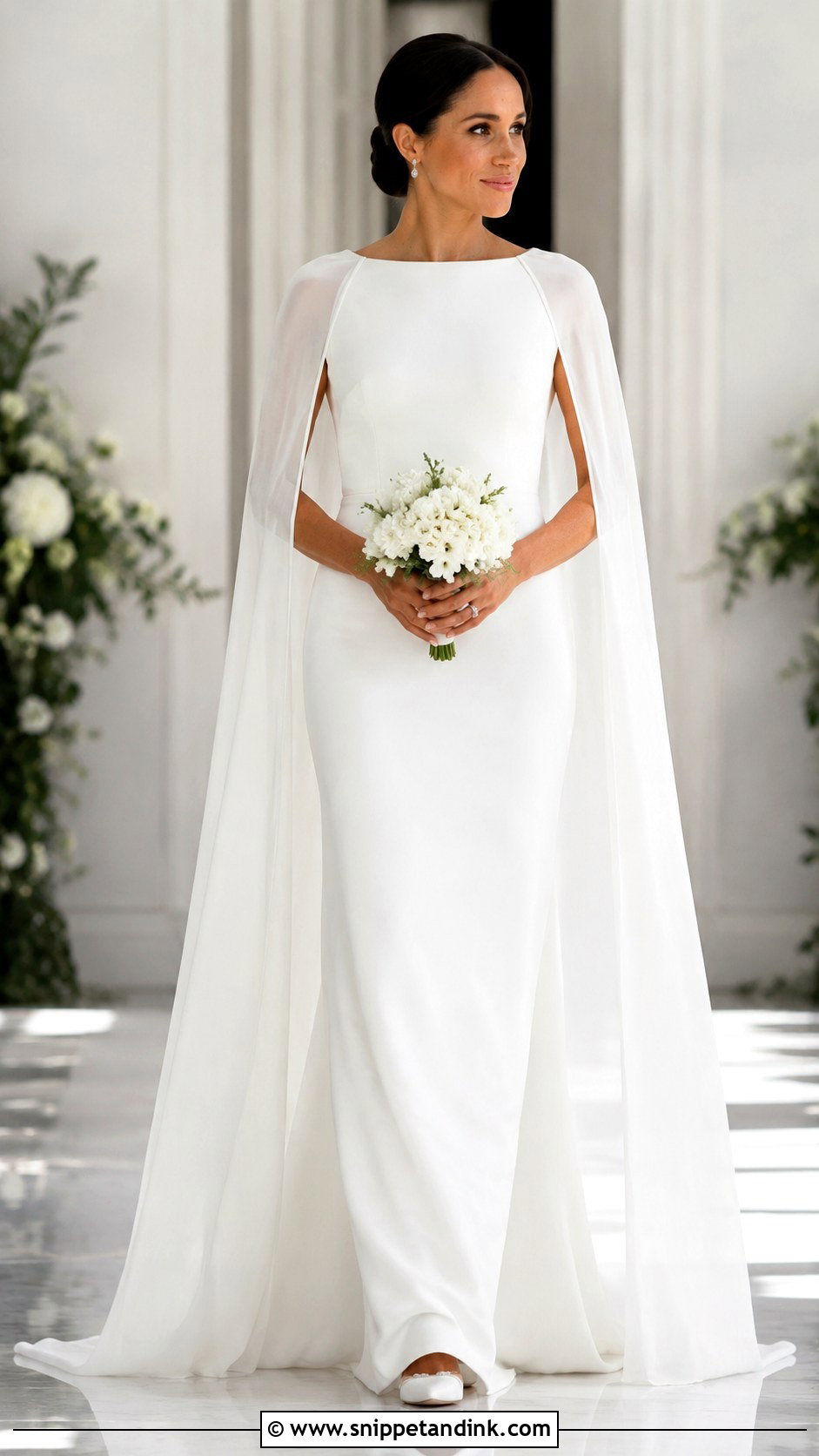 Cape Meghan Wedding Dress - Snippet and Ink - 20 Meghan Wedding Dress Ideas