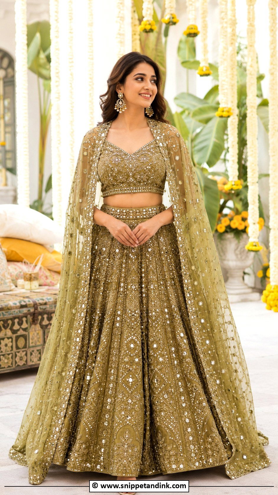 Cape Mehandi Outfit - Snippet and Ink - 30 Mehandi Outfits