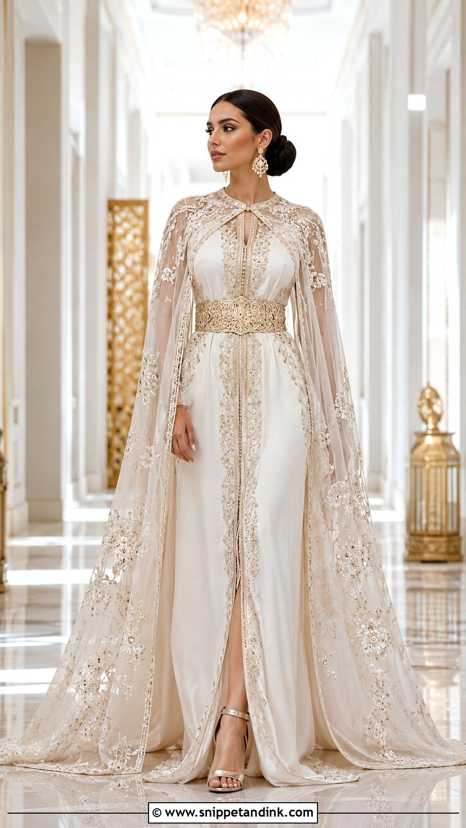 Cape Moroccan Takchita Wedding Dress - Snippet and Ink - 30 Moroccan Wedding Dress Ideas