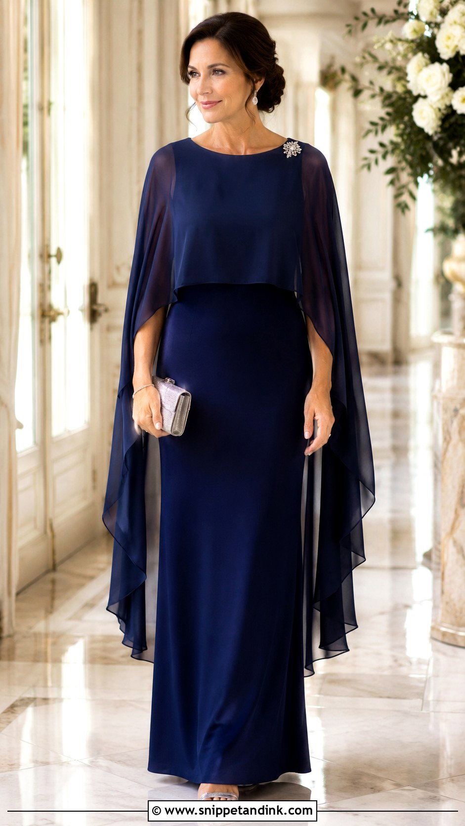 Cape Mother Of The Bride Dress - Snippet and Ink - 25 Brides Mom Ideas