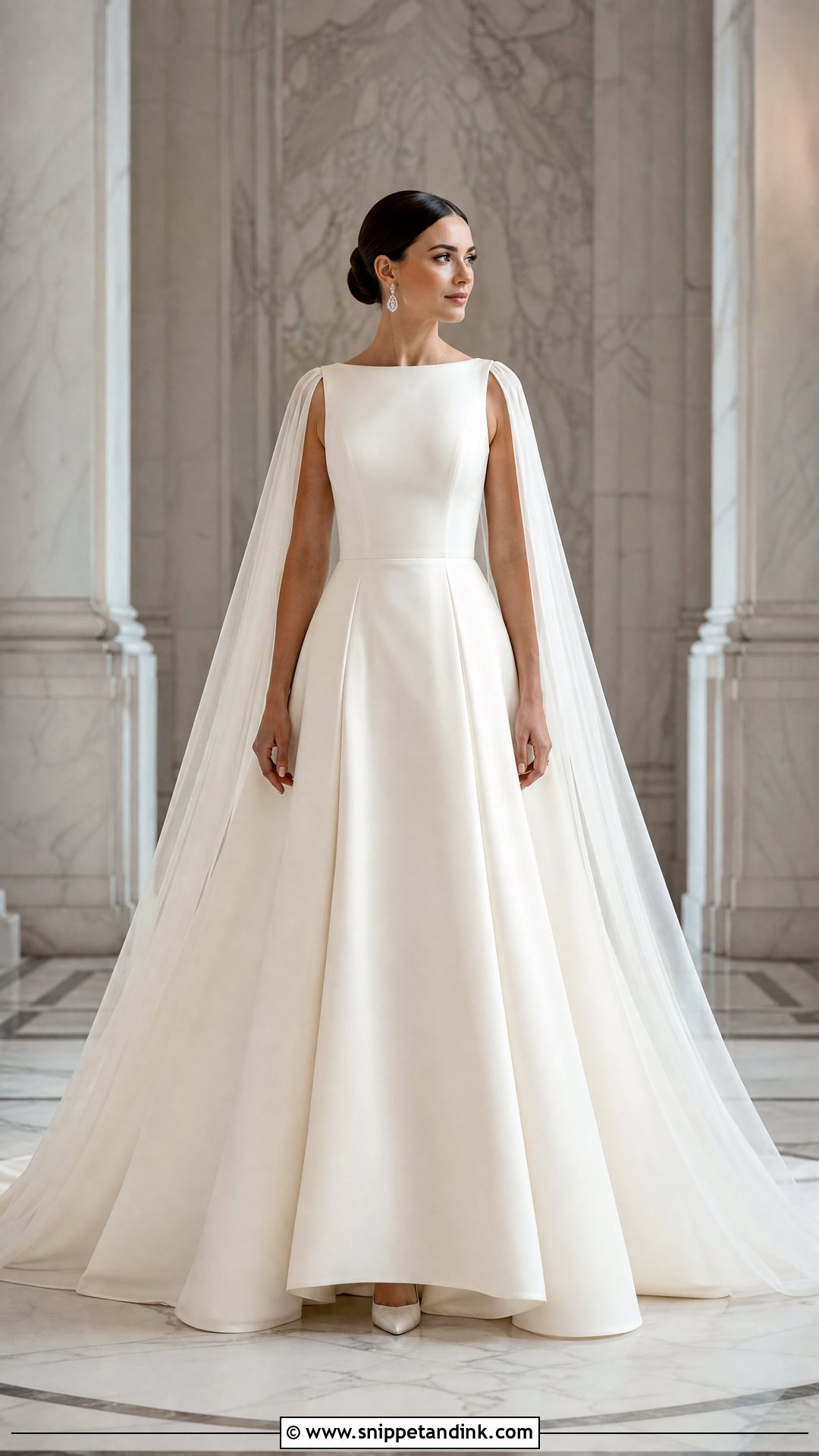 Cape Princess Wedding Dress - Snippet and Ink - 20 Princess Style Wedding Dress Ideas