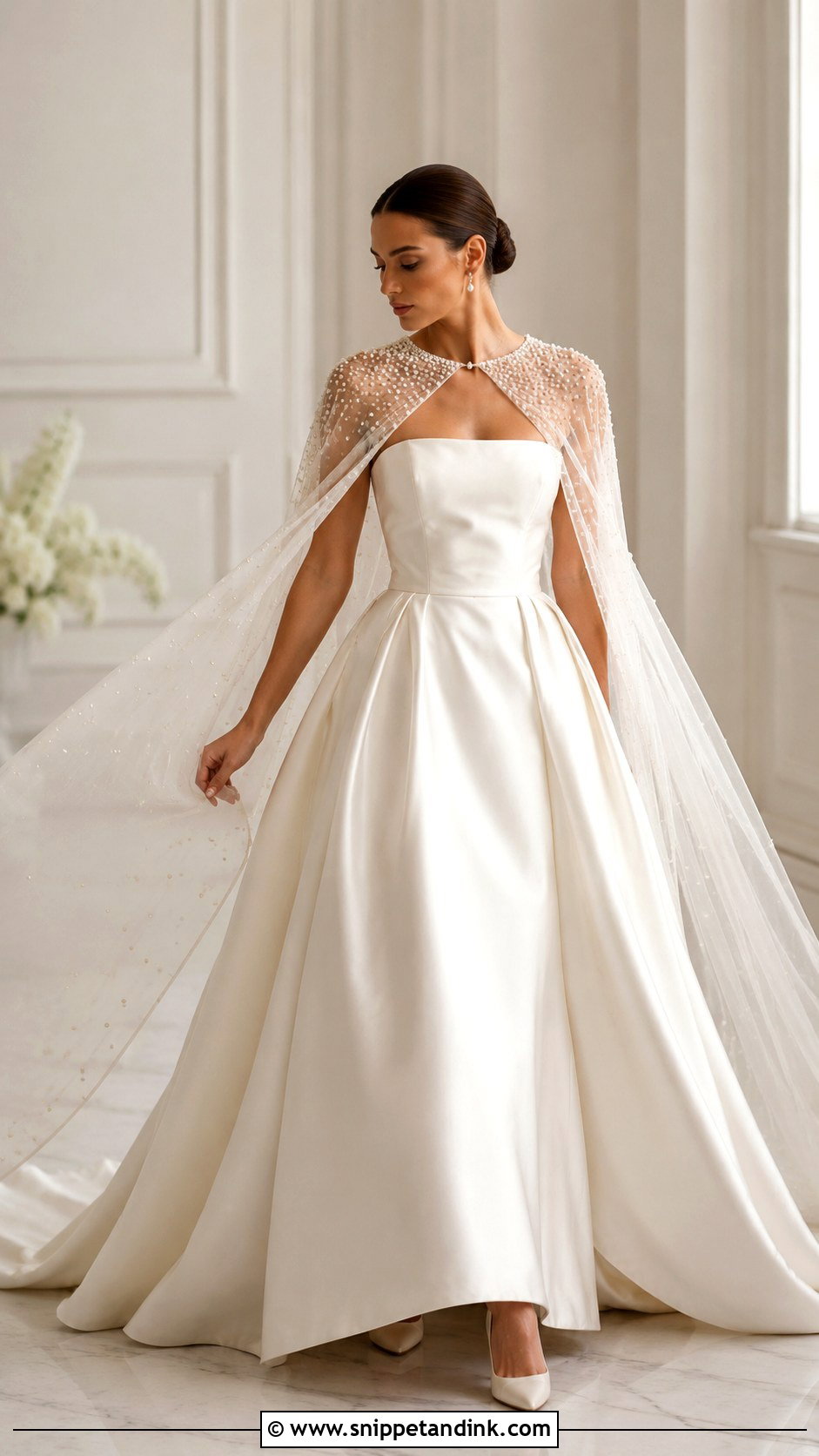 Cape Princess Wedding Dress - Snippet and Ink - 25 Dream Princesses Wedding Dresses