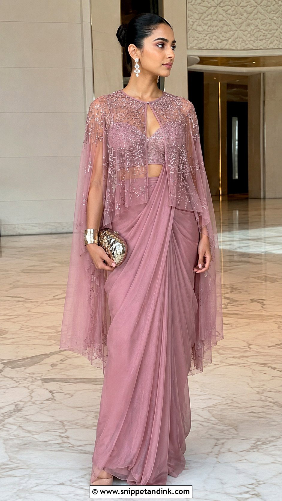 Cape Saree Desi Outfit for Wedding - Snippet and Ink - 20 Desi Outfits for Wedding