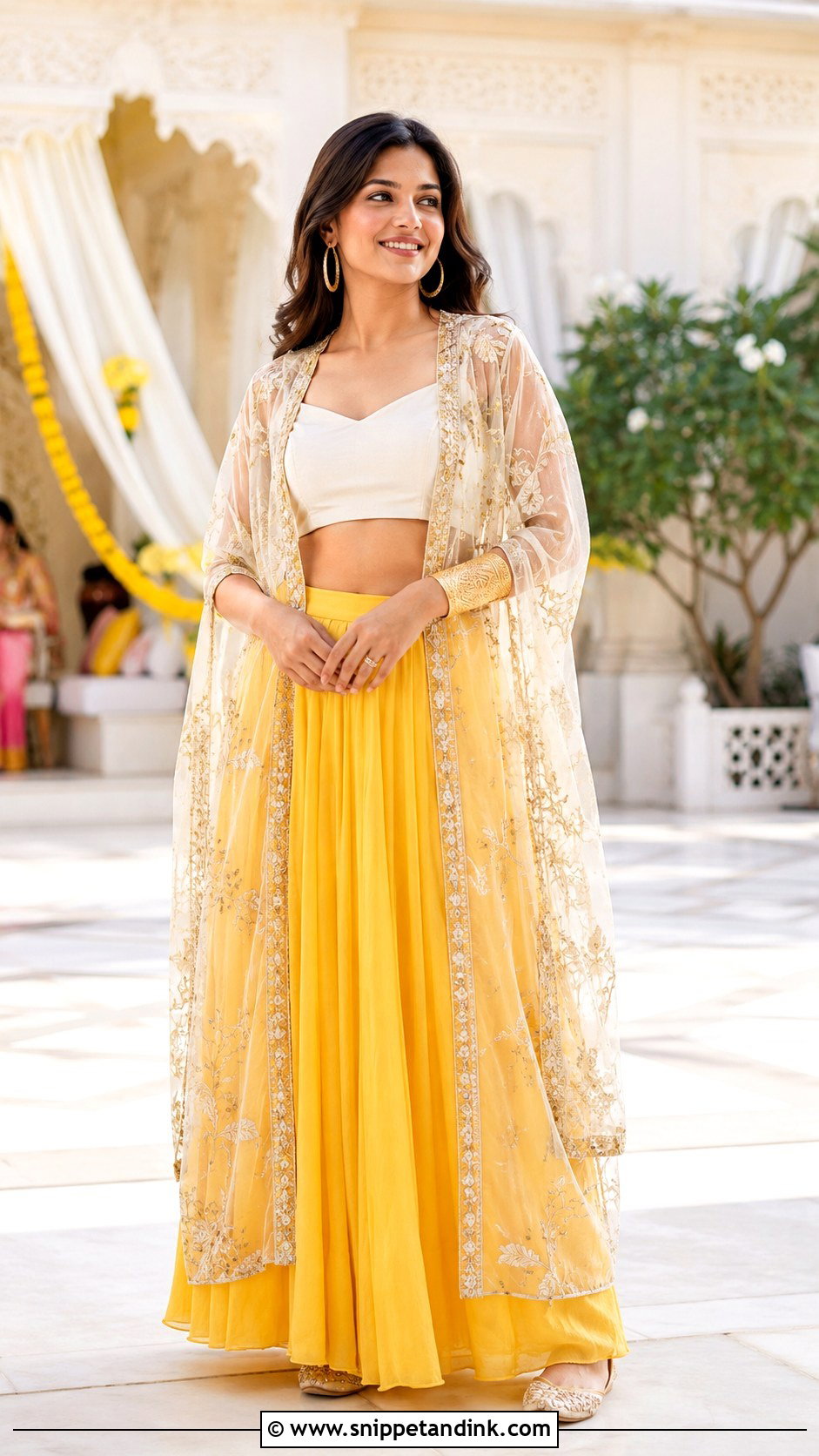 Cape Set Haldi Outfit - Snippet and Ink - 25 Wedding Haldi Outfit Ideas