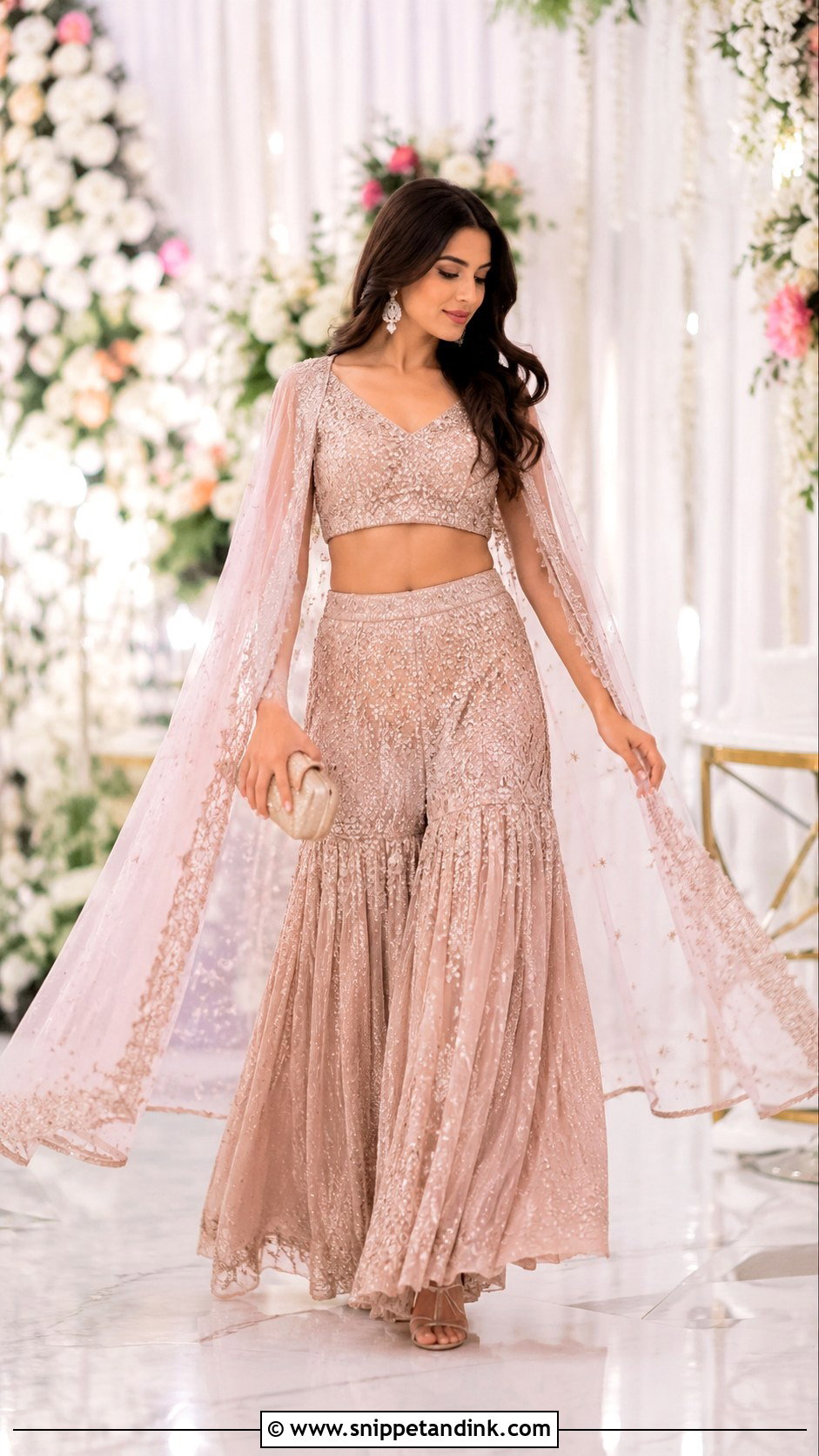 Cape Sharara For Wedding - Snippet and Ink - 25 Wedding Sharara Ideas