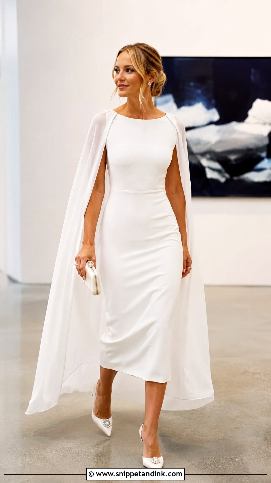Cape Sleeve Bridal Changing Dress - Snippet and Ink - 20 Bridal Changing Dresses