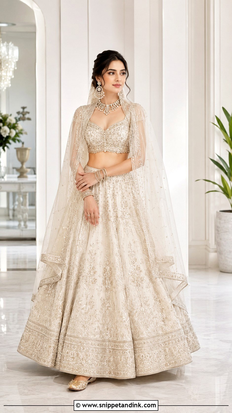 Cape Sleeve Bridal Chaniya Choli - Snippet and Ink - 20 Bridal Chaniya Choli Ideas