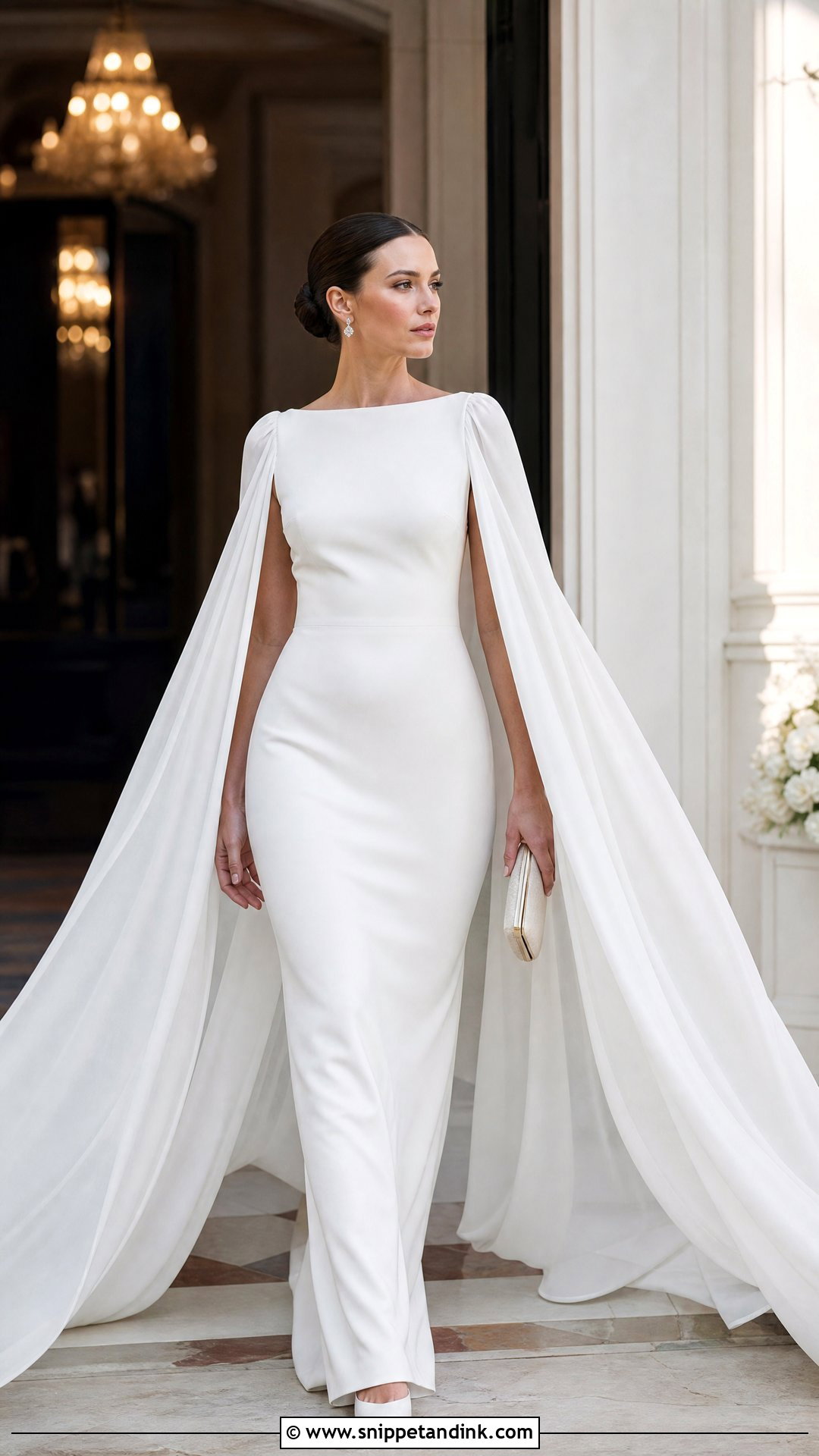 Cape Sleeve Bridal Dress - Snippet and Ink - 20 Bridal Dresses Ideas