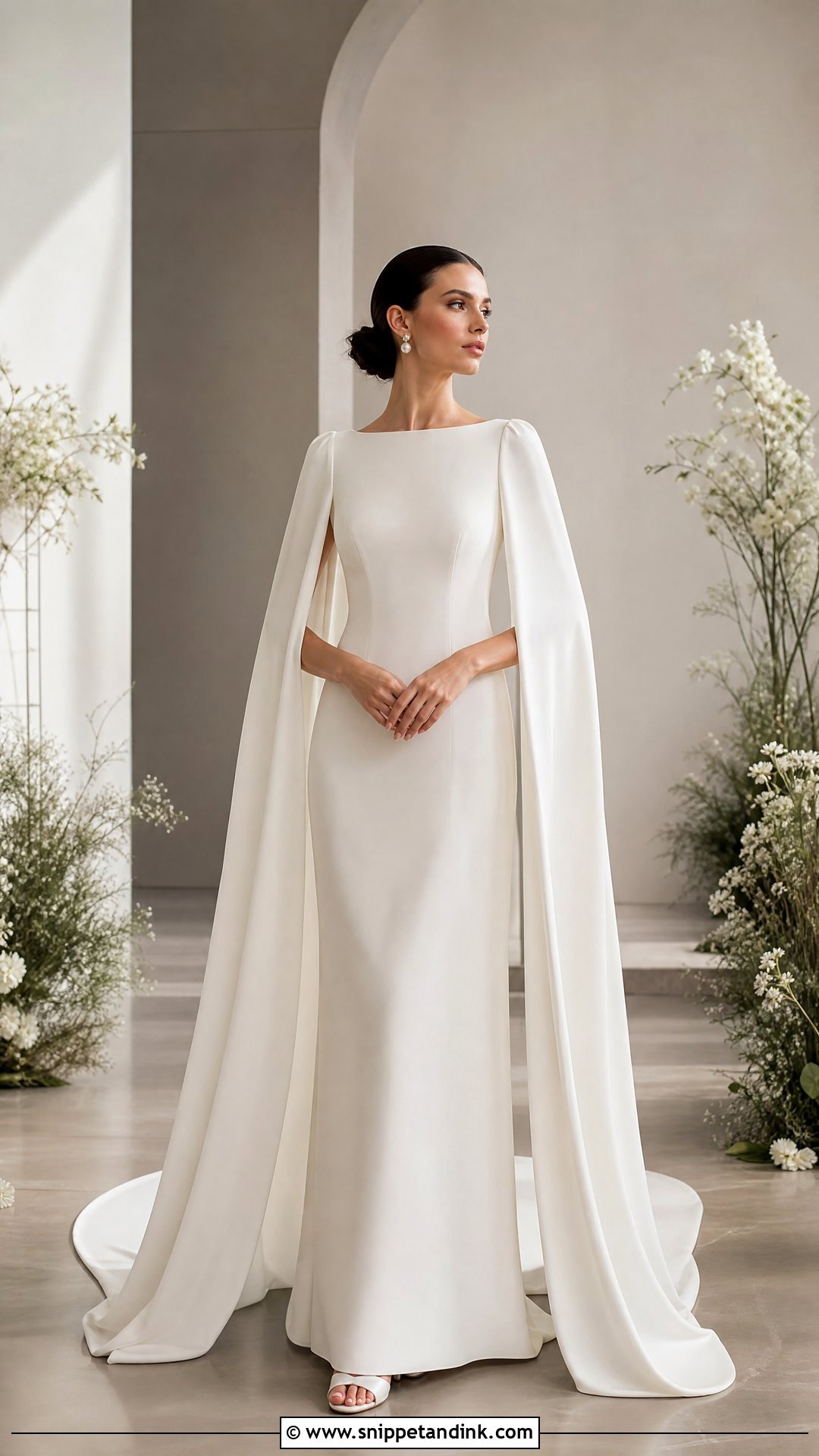 Cape Sleeve Bridal Frock - Snippet and Ink - 25 Bridal Frock Ideas