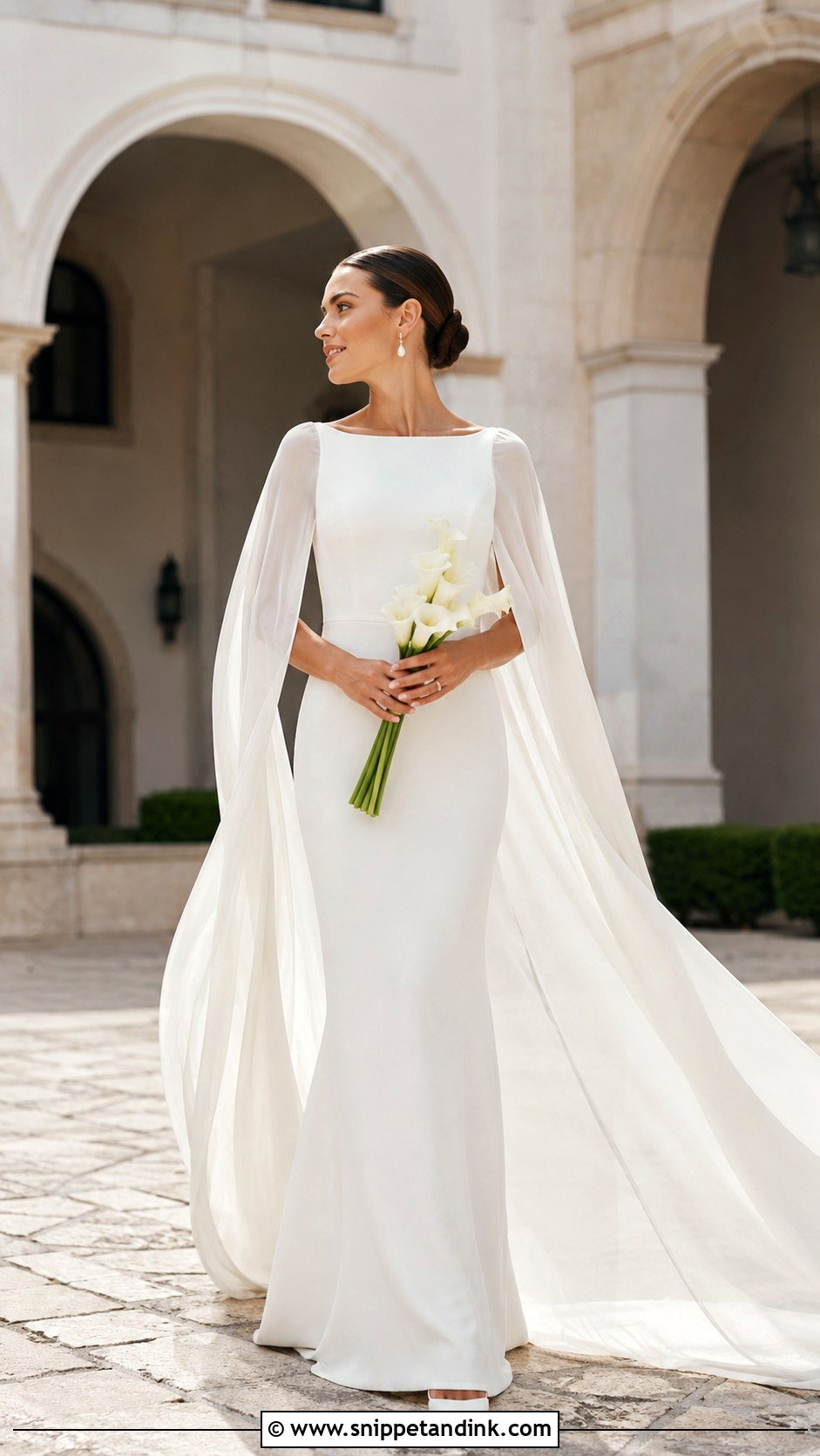 Cape Sleeve Bridal Gown - Snippet and Ink - 20 2025 Bridal Gowns